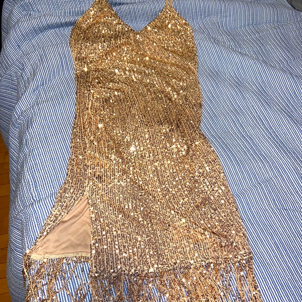 Sparkle Fringe Dinner Party dress